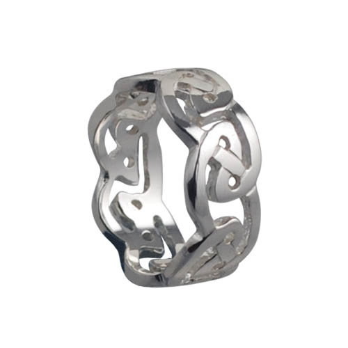 Silver 8mm celtic Wedding Ring Sizes K-Q - Image 2