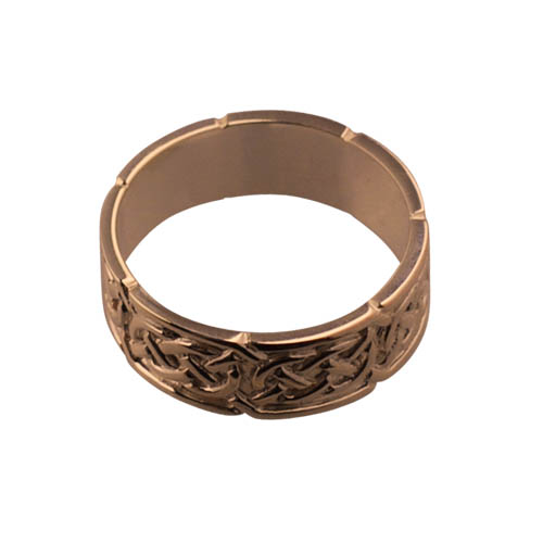9ct Rose Gold 8mm celtic Wedding Ring Sizes R-Z+1