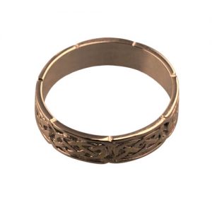 9ct Rose Gold 6mm celtic Wedding Ring Sizes R-Z