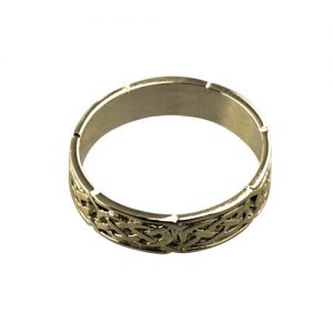 18ct Gold 6mm celtic Wedding Ring Sizes R-Z