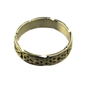 18ct Gold 4mm celtic Wedding Ring Sizes H-Q