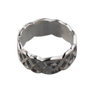 9ct White Gold 8mm celtic Wedding Ring Sizes I-Q