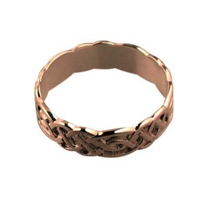 9ct Rose Gold 6mm celtic Wedding Ring Sizes R-Z
