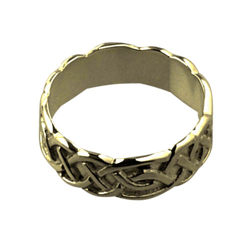18ct Gold 6mm celtic Wedding Ring Sizes I-Q