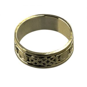 9ct Gold 8mm celtic Wedding Ring Sizes R-Z