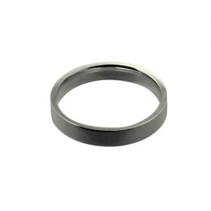 18ct White Gold 4mm plain flat Court shaped Wedding Ring Sizes Q-Z