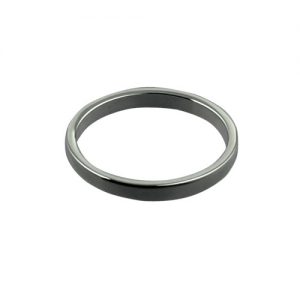 18ct White Gold 2mm plain flat Wedding Ring Sizes I-P