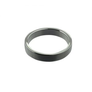 18ct White Gold 4mm plain flat Wedding Ring Sizes Q-Z