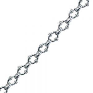 Silver 8.5mm wide fancy handmade traditional oval link chain in lengths from 7-18 inches