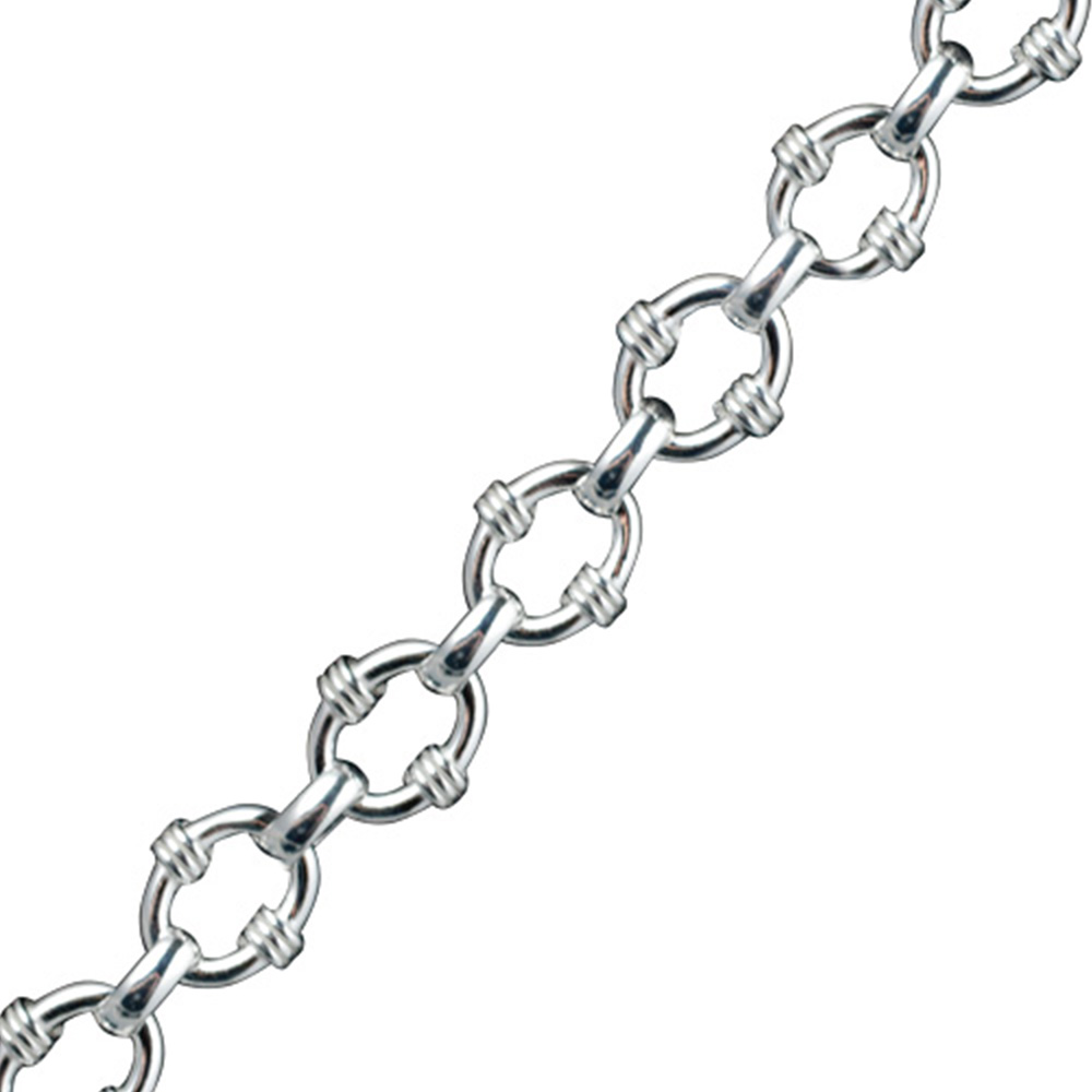 Silver 13mm wide fancy handmade traditional large oval link chain in lengths from 7-18 inches