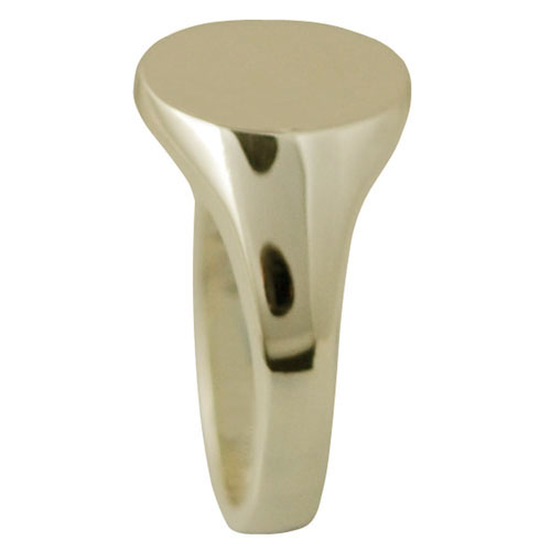 9ct Gold 14x12mm solid plain oval Signet Ring Sizes N-W - Image 2
