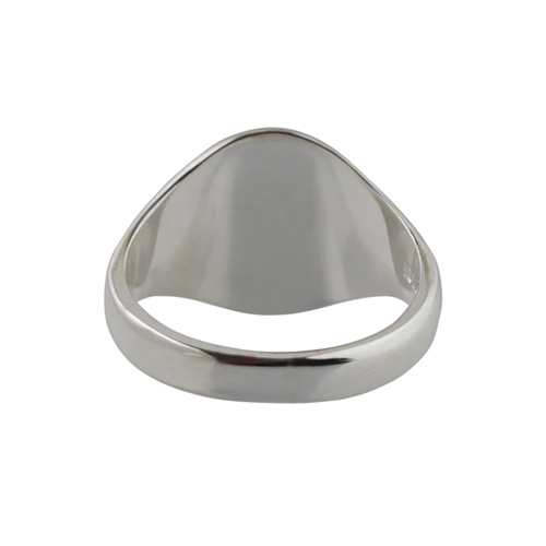 Silver 16x14mm hand engraved solid oval Signet Ring Sizes R-W - Image 6
