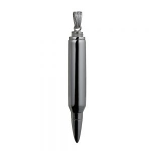 Silver 56x9x4mm handmade plain Memorial Bullet Locket