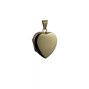 9ct Gold 24x20mm heart shaped plain Locket