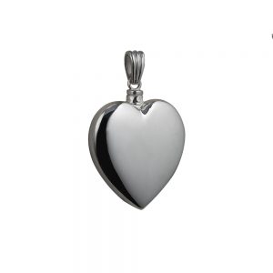 Silver 30x28mm handmade plain Heart shaped Memorial Locket