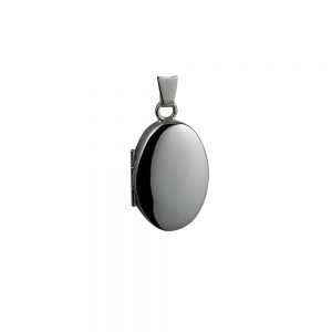 Silver 22x15mm oval plain Locket