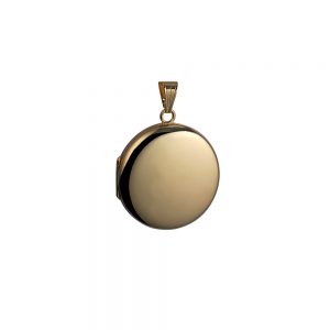9ct Gold 29mm round plain Locket