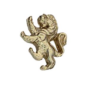 9ct Gold 11x11mm Lion Rampant Tie Tack
