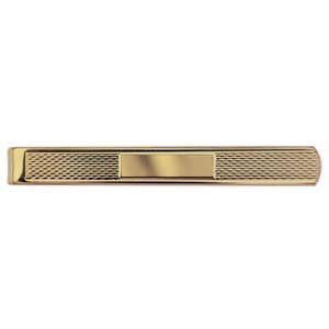 Hard Gold Plated 6x55mm engine turned barley infill centre space Tie Slide