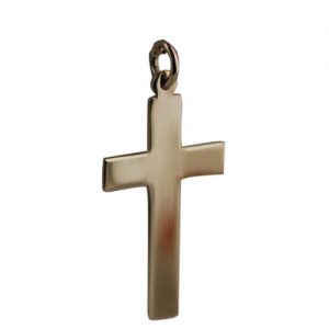 9ct Gold 34x19mm plain flat latin Cross