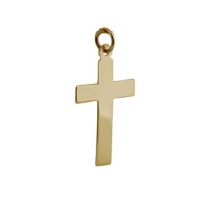 9ct Gold 24x14mm plain flat latin Cross