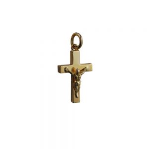 9ct Gold 20x13mm solid block Crucifix Cross
