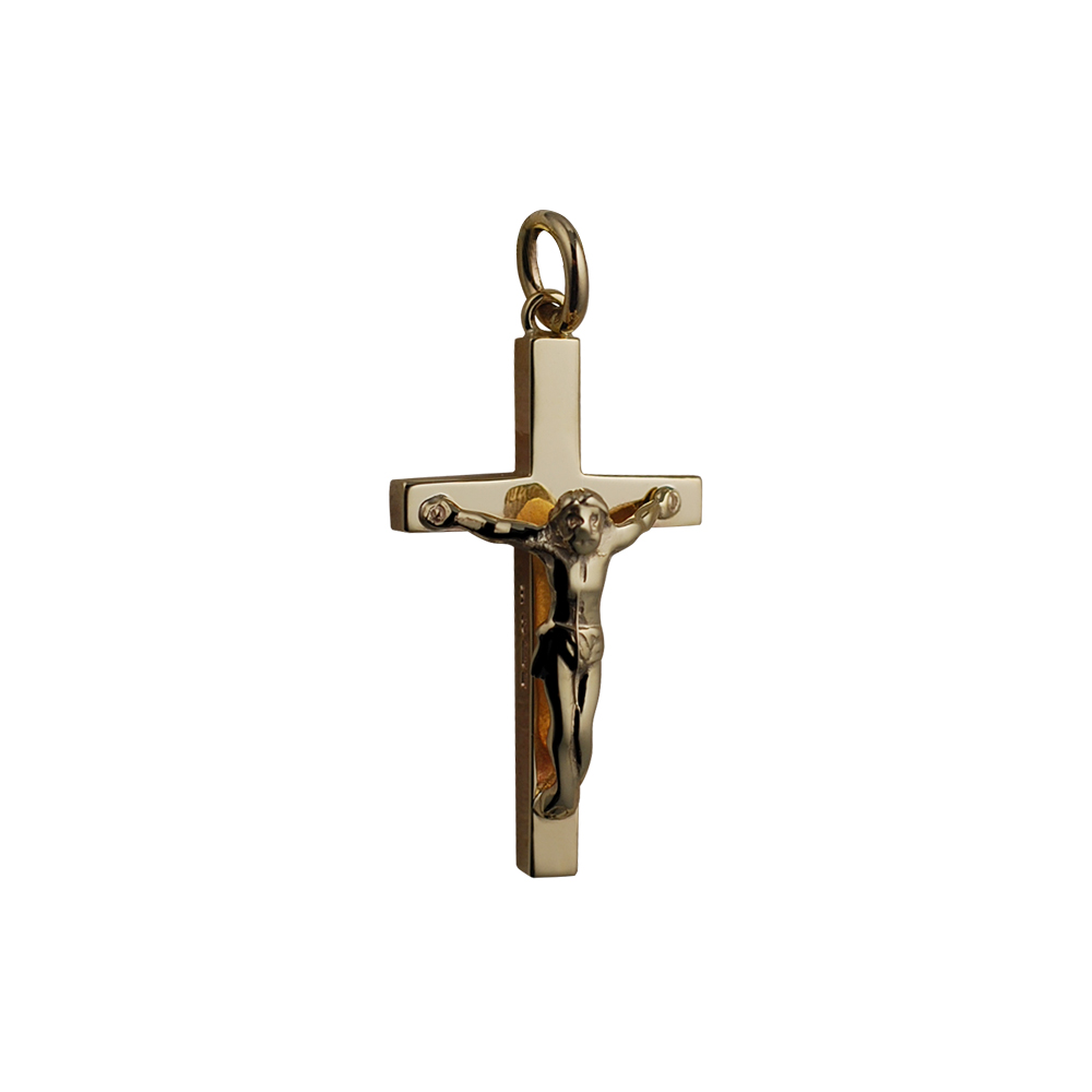 9ct Gold 30x18mm solid block Crucifix Cross