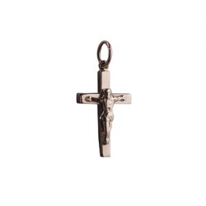 9ct Rose Gold 20x13mm solid block Crucifix Cross