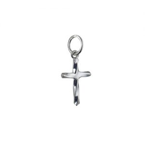 Silver 10x9mm fancy twist Cross