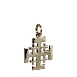 9ct Gold 19mm Jerusalem Cross