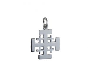 Silver 19mm Jerusalem Cross