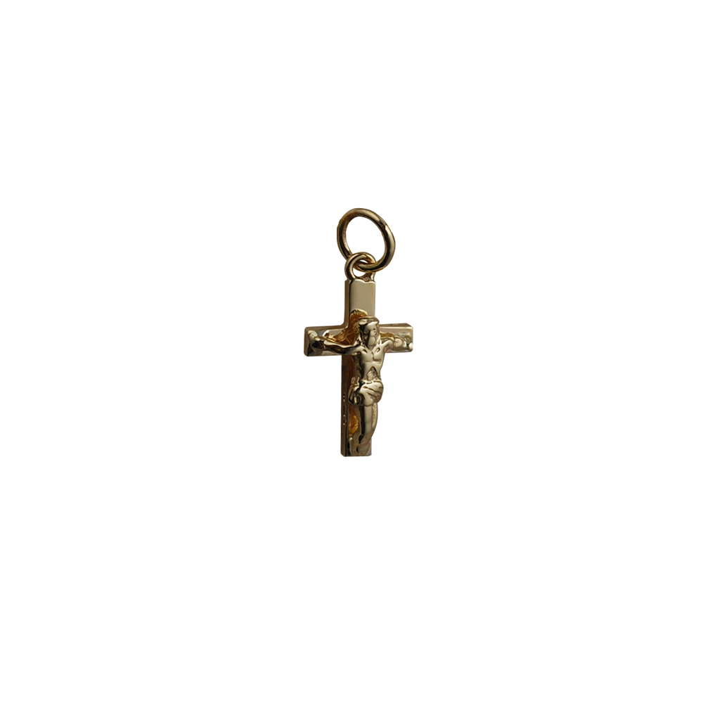 9ct Gold 17x10mm solid block Crucifix Cross