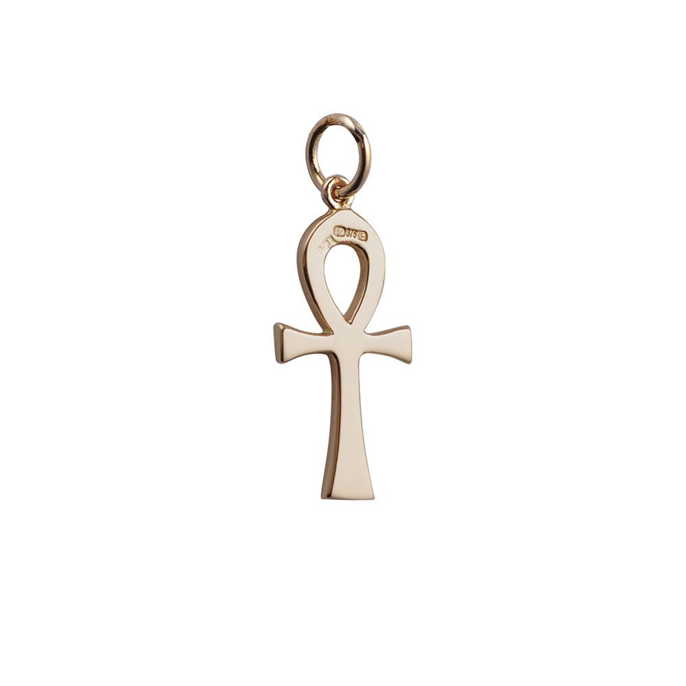 9ct Gold 18x10mm hand engraved solid Ankh Cross - Image 2