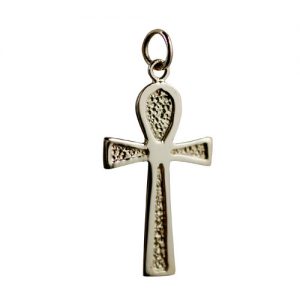 9ct Gold 28x16mm plain solid Ankh Cross