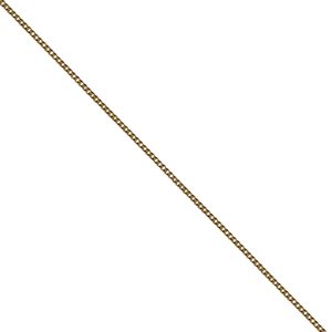 9ct Gold 0.6mm wide bright cut Curb Pendant Chain 16 - 20 Inches