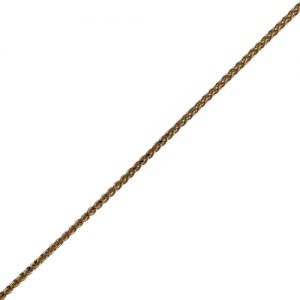 18ct Gold 0.9mm wide bright cut Spiga Pendant Chain 24 inches