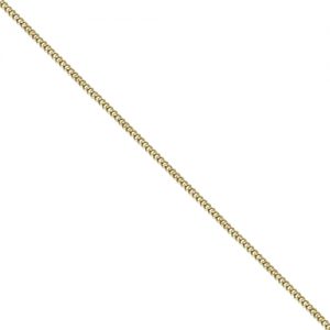 18ct Gold 1mm wide bright cut Curb Pendant Chain 16 - 20 Inches