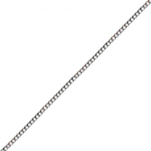 Silver 1.3mm wide bright cut Curb Pendant Chain 18 - 24 Inches
