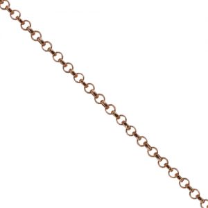 9ct Rose Gold 2.2mm wide round linked Belcher Pendant Chain 22 inches