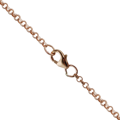 9ct Rose Gold 40x24mm solid block Crucifix Cross with a 2.2mm wide belcher Chain - Image 6