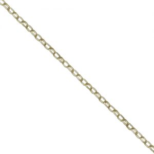 9ct Gold 1.4mm wide bright cut oval Belcher Pendant Chain 24 inches