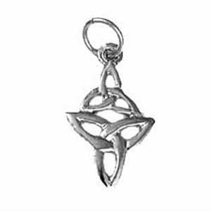 Silver 16x11mm double celtic Trinity knot Pendant