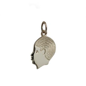 9ct Gold 17x14mm Boy's Head Pendant or Charm