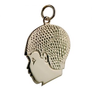 9ct Gold 21x21mm Boy's Head Pendant