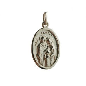 9ct Gold 21x15mm oval St Ann Pendant