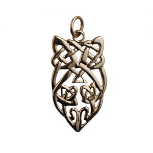 9ct Gold 26x16mm celtic knot design Pendant