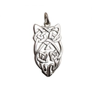 Silver 26x16mm celtic knot design Pendant