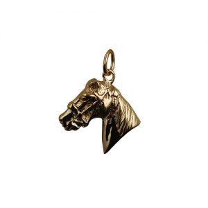 9ct Gold 16x18mm Horse's Head Pendant or Charm