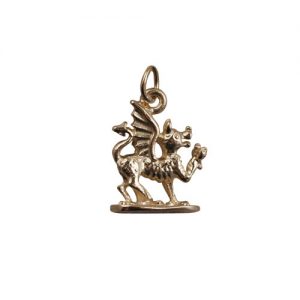 9ct Gold 18x15mm Welsh Dragon Pendant or Charm