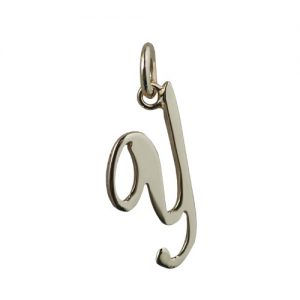 9ct Gold 23x10mm plain palace script Initial Y Pendant